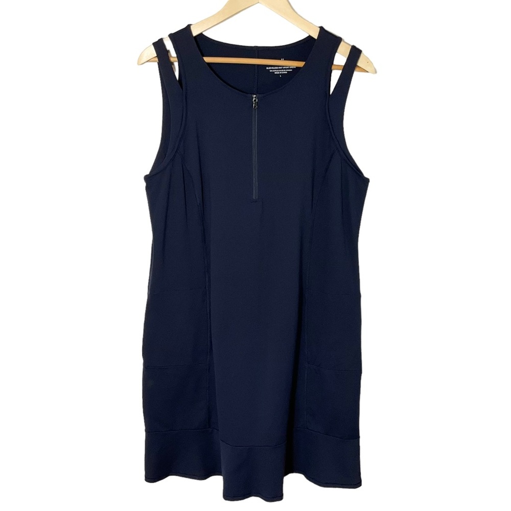 J. Jill Sleeveless Athletic Dress Sporty Tennis Golf Navy Blue Women’s S…